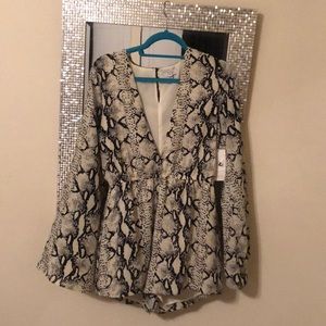 Tobi snakeskin romper